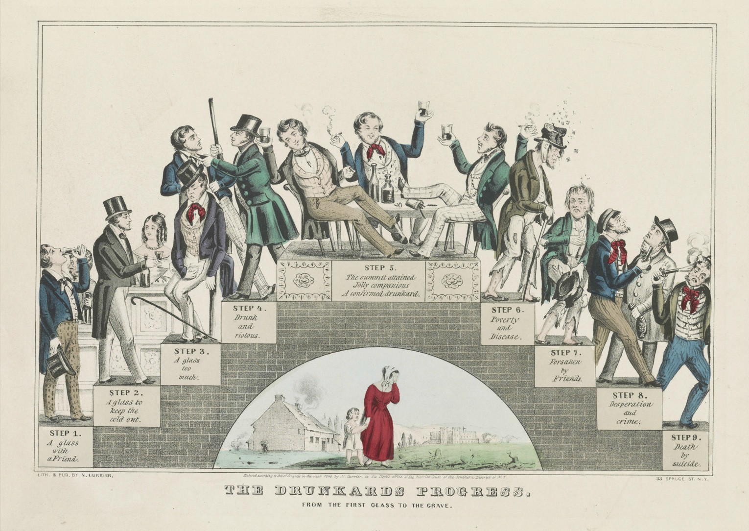 Moreover, alcohol had direct detrimental consequences and was a key factor in the national plight. Indeed, men lost their jobs, had accidents in industrial factories, and were less efficient. Furthermore, domestic violence had become more and more common hence families were abandoned and mistreated. So owing to alcohol, American Society moved toward its nadir. Hence, the Government had to stop this destructive force, that is to say, ratify the 18th Amendment and forbid alcohol.