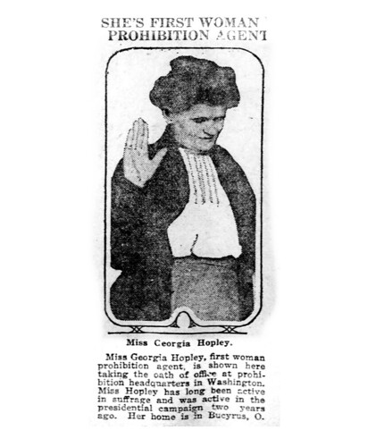 Georgia Hopley, a Prohibition agent, initially worked in enforcement before leading the Bureau’s publicity efforts. She became a one-person public affairs office, traveling nationwide to speak at churches, schools, and conventions. Hopley wrote articles, gave interviews, and met with leaders to strengthen public support for Prohibition enforcement, showing determination and persistence in her role.